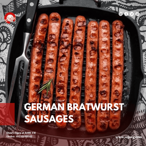 سجق برادفورست الألماني Semi Cooked Items (Smoked) المنتجات غير تامة الطبخ (المدخنة) German Bratwurst sausages 